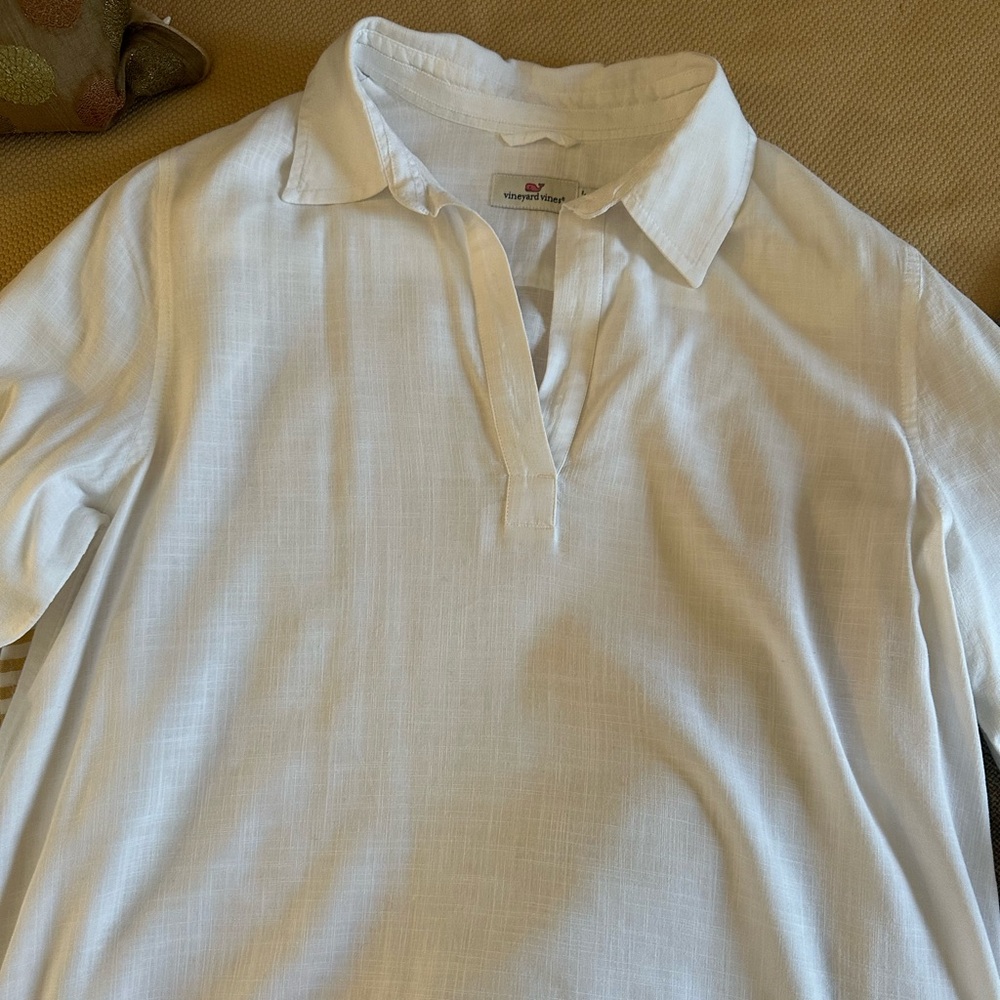 Vineyard Vines White Tunic Blouse